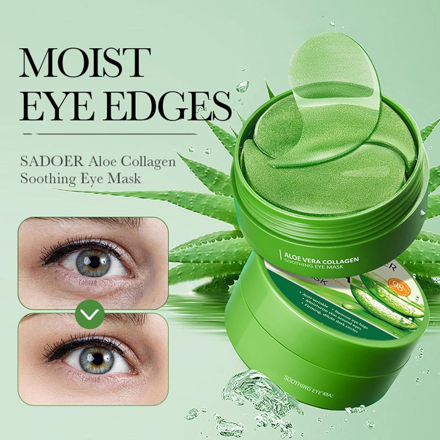 Aloe Collagen Eye Mask — Hydrating & Revitalizing Under-Eye Treatment