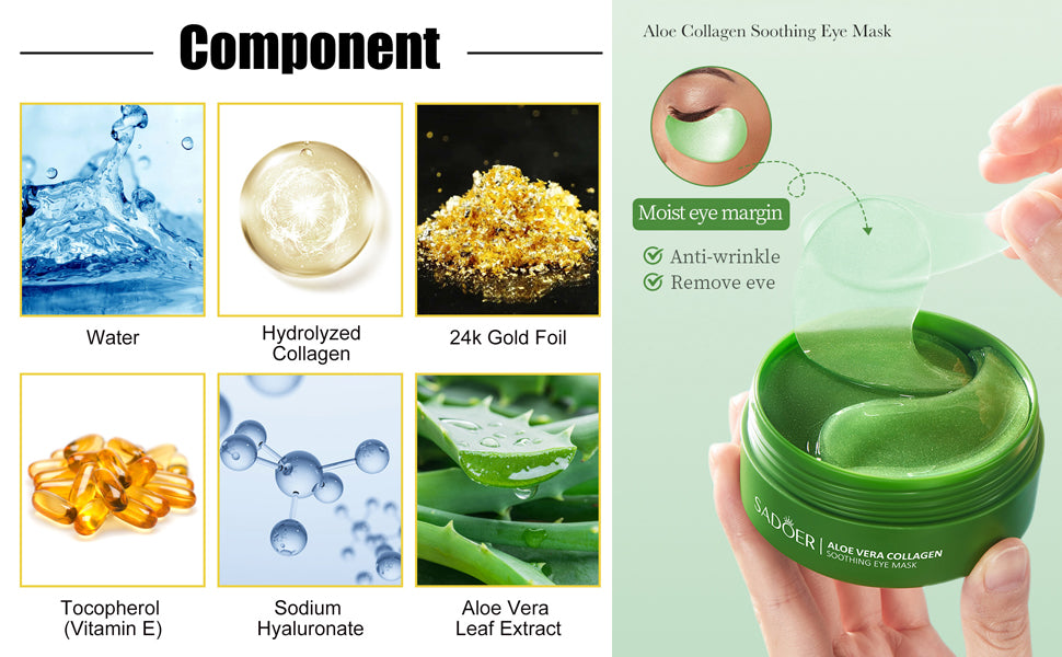 Aloe Collagen Eye Mask — Hydrating & Revitalizing Under-Eye Treatment