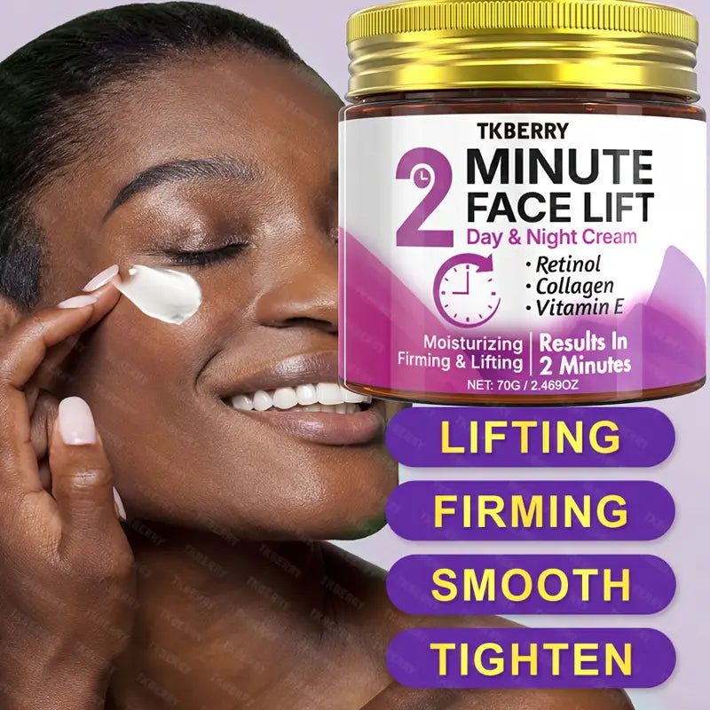 2-Minute Face Lift Day & Night Cream — Collagen, Retinol & Turmeric (50g)