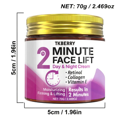 2-Minute Face Lift Day & Night Cream — Collagen, Retinol & Turmeric (50g)