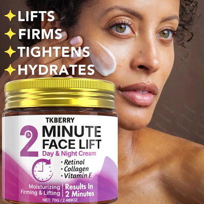 2-Minute Face Lift Day & Night Cream — Collagen, Retinol & Turmeric (50g)